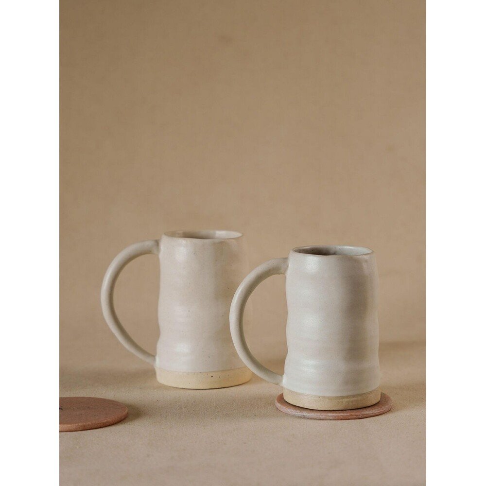Buy White Hand Crafted Ceramic Cups