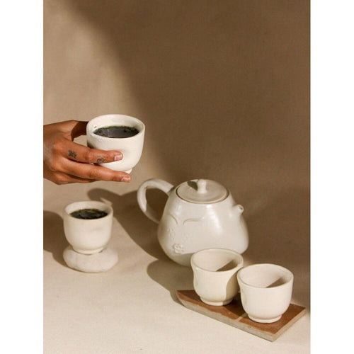 Buy White Hand Crafted Ceramic Cups