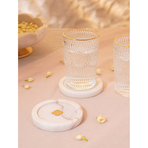 Buy White Marble Coaster & Trivet