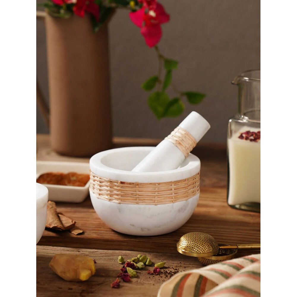 Buy White Mortar Pestle