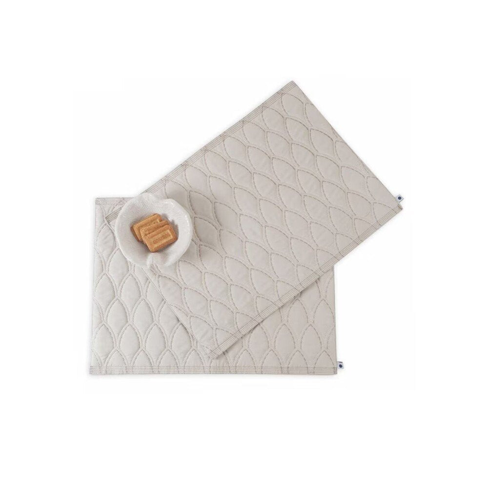 Buy White Rectangle Cotton Woven Mats