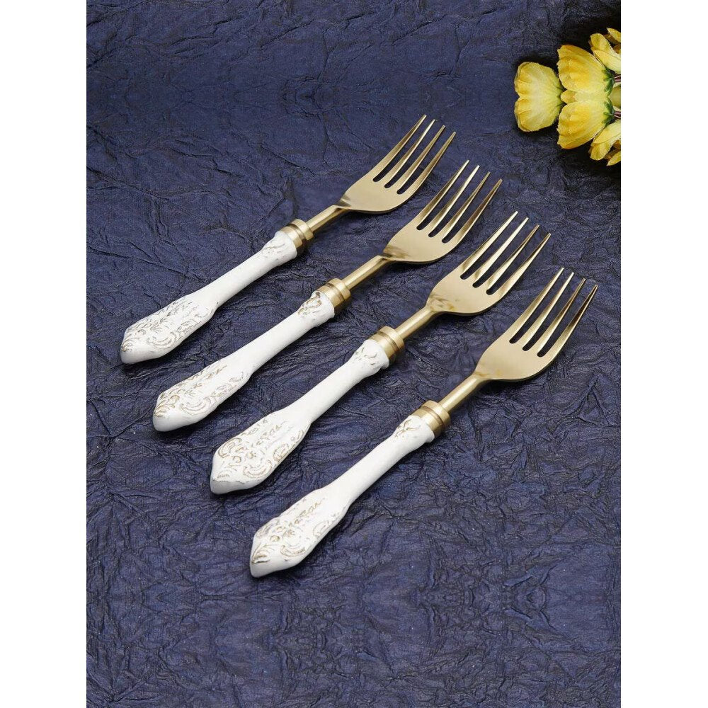 Buy White Solid Aluminium Cutlery