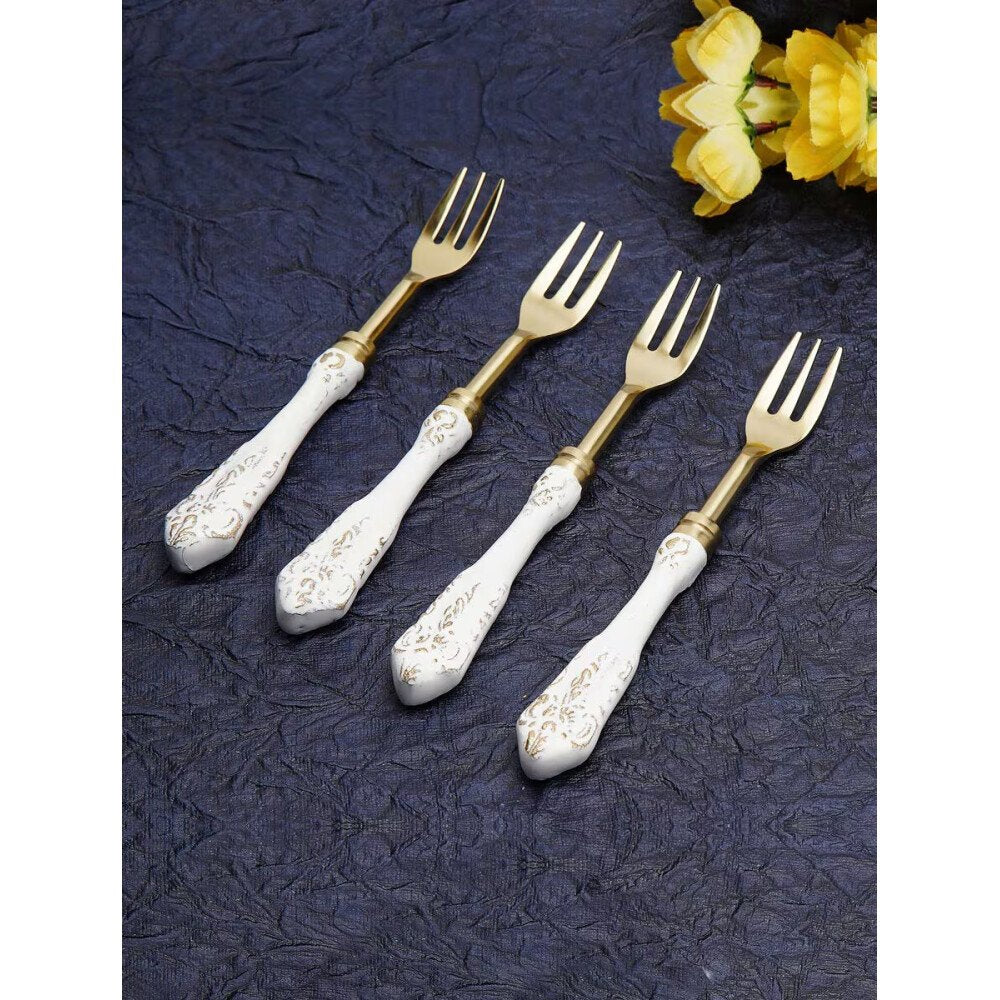 Buy White Solid Aluminium Cutlery