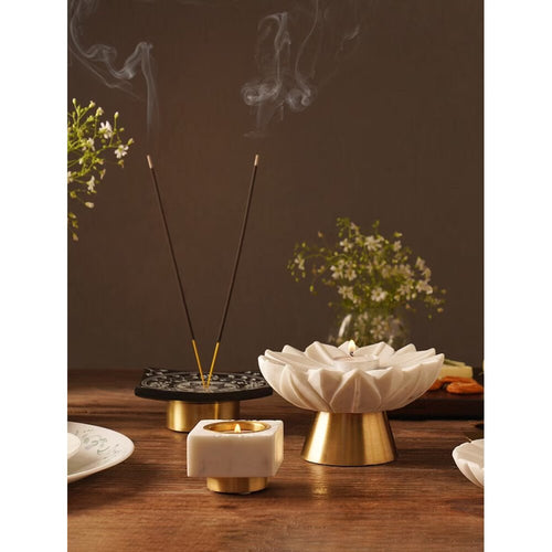 Buy White Solid Marble Abstract Bowls