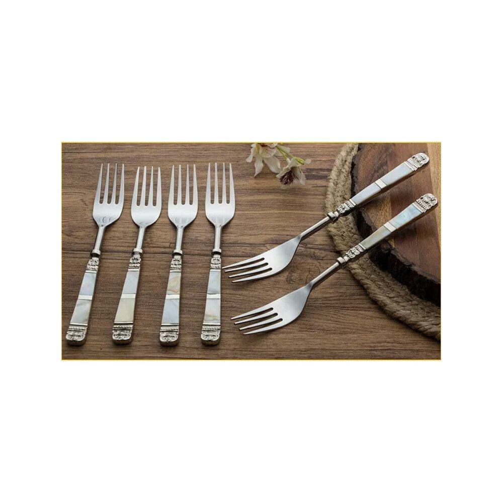 Buy White Solid Stainless Steel Cutlery