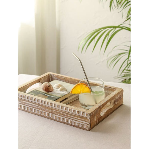 Buy White Wood Solid Tray