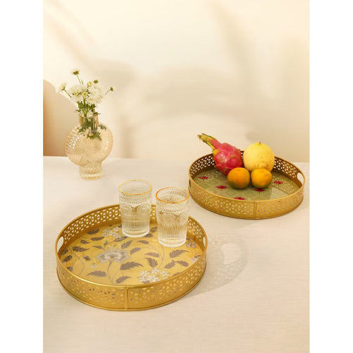 Buy Yellow Printed Printed Tray