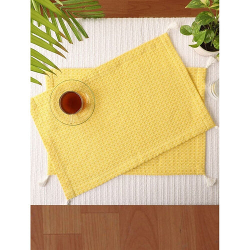 Buy Yellow Rectangle Cotton Mats
