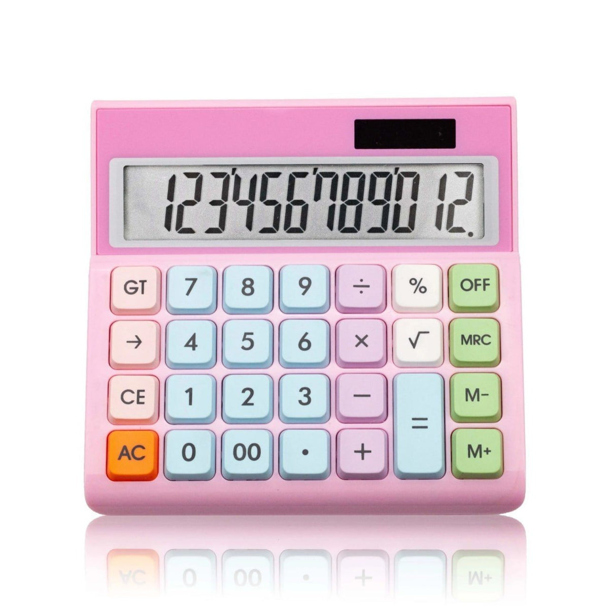 Pastel Desktop Calculator with Large Buttons | Easy-Press Office Calculator