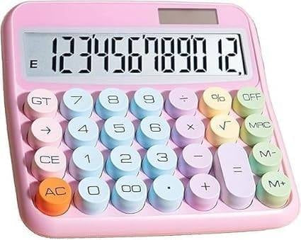 Desktop Calculator with Large Buttons | Cute Office Calculator