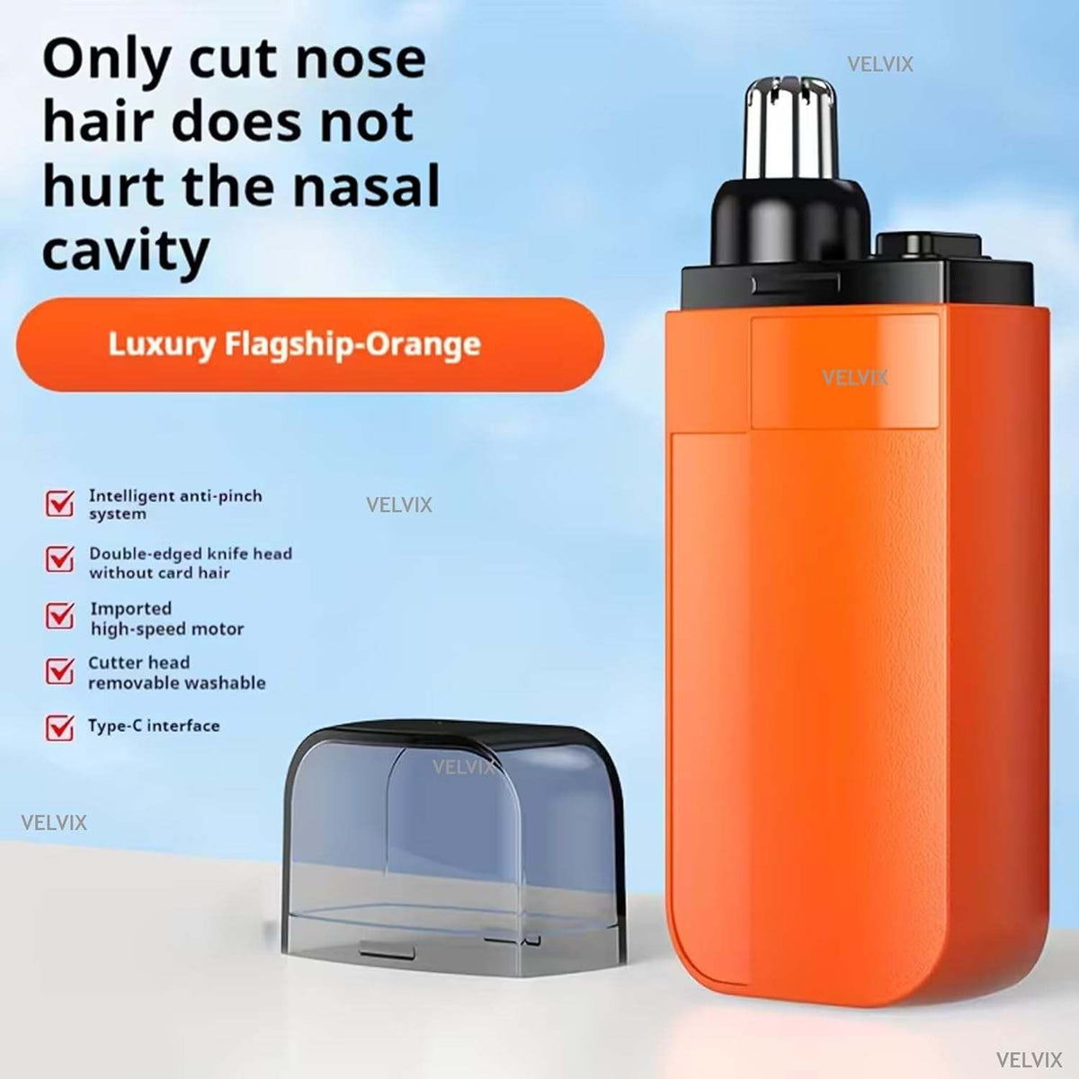 USB Rechargeable Mini Nose & Ear Hair Trimmer for Men – Multi-Purpose Facial Hair Grooming Machine