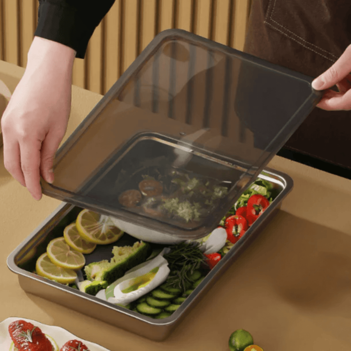 Stainless Steel Food Preservation Box with Dust Free Silicone Lid