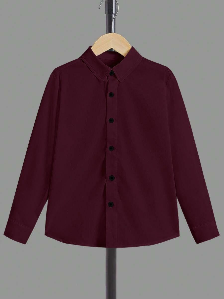 Froquiliz Elite Solid Maroon Boys Shirt
