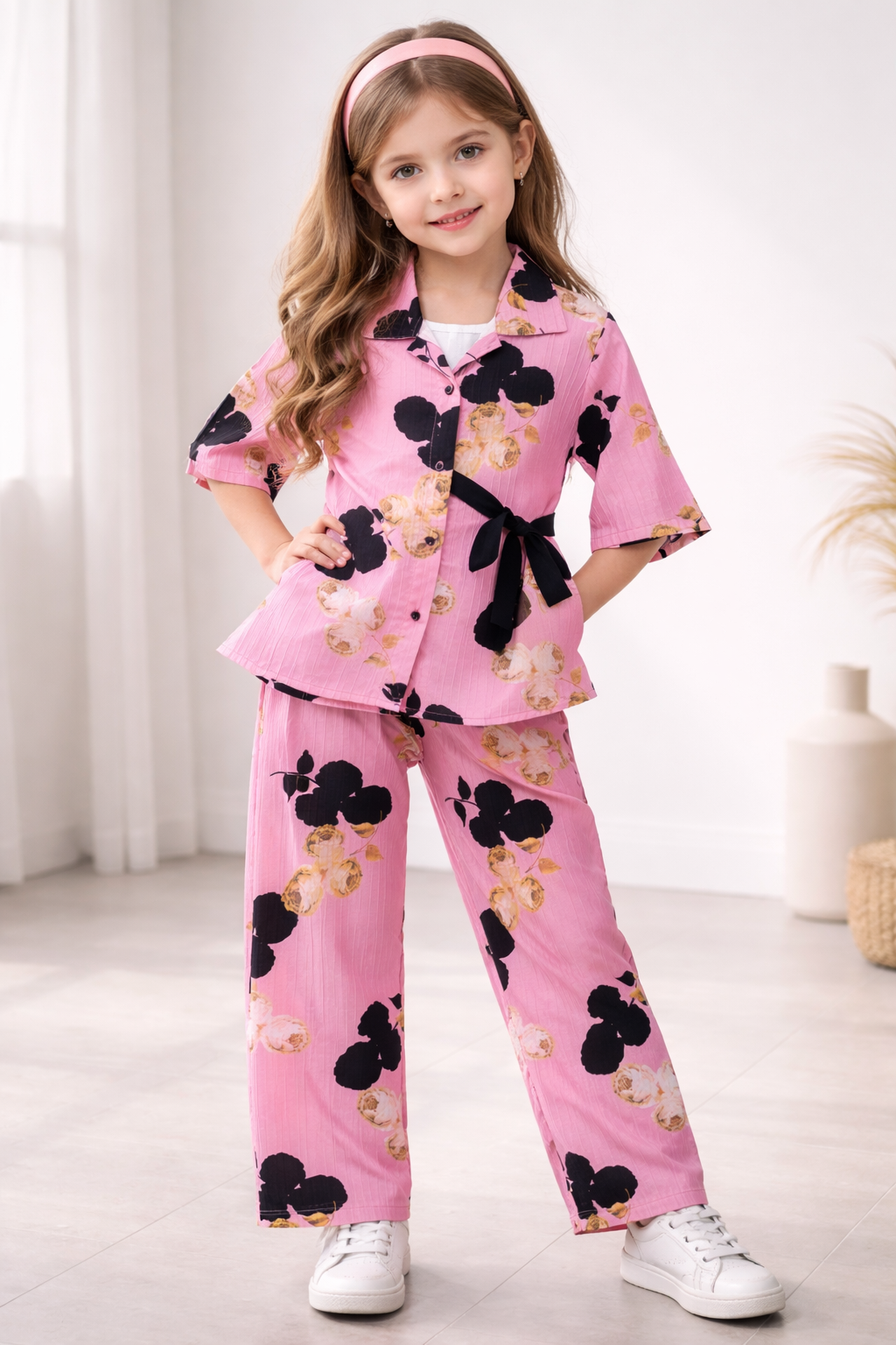 Cute Bloom Girls Shirt & Pant Set
