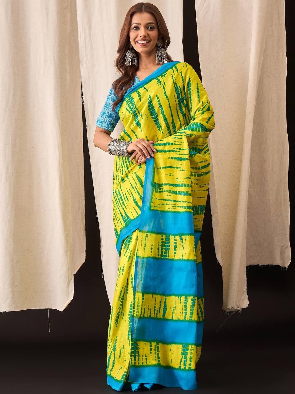 Designer MULMUL Cotton Saree For Women