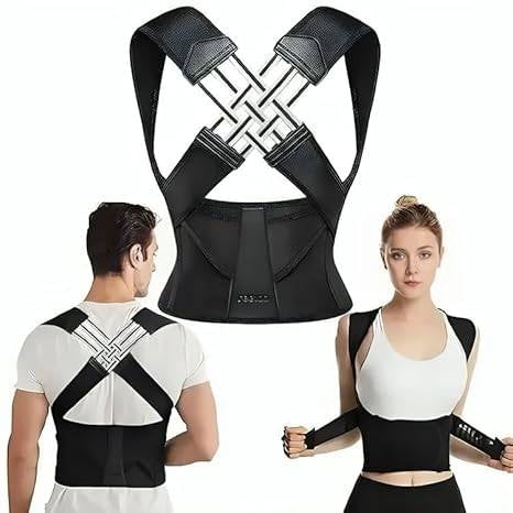 Adjustable Back Posture Corrector Belt for Men & Women – Upper Back & Shoulder Support Brace