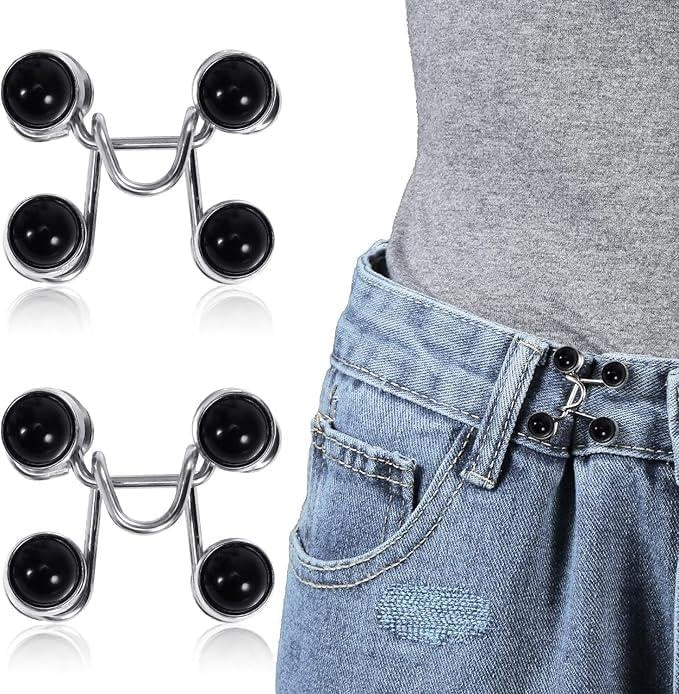 2 Pcs Denim Button Kit – Black Pearl No-Sew Snap Buttons