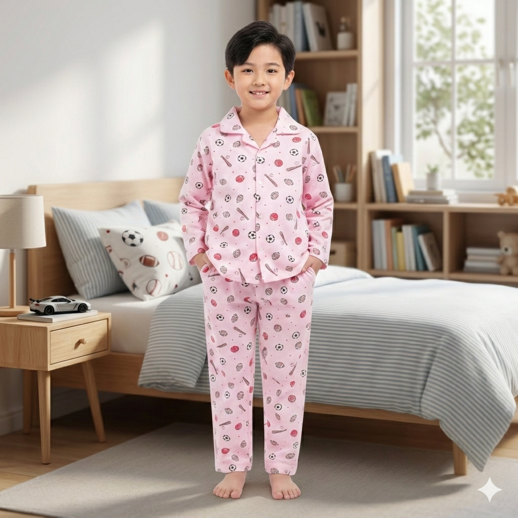 Froquiliz Boys Cartoon Sports Sleepwear Set