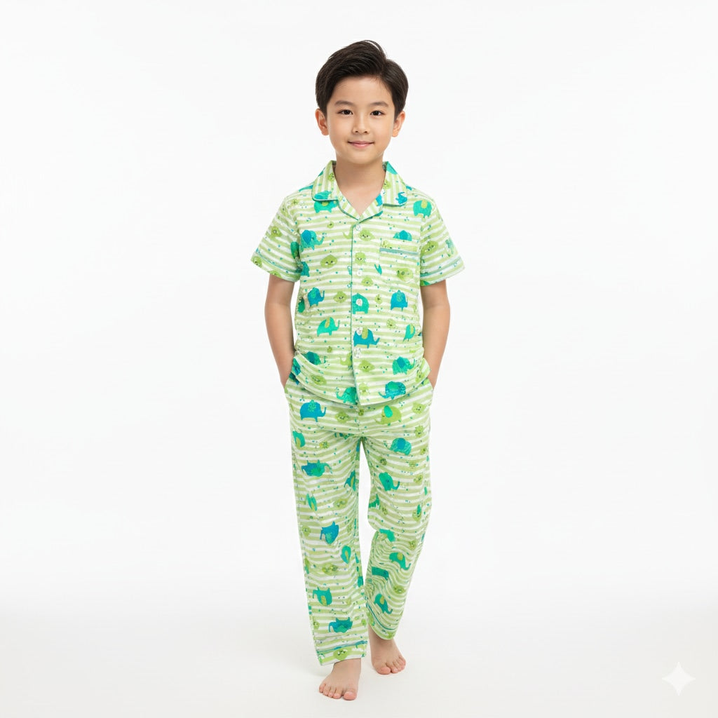 Froquiliz Boys Elephant Print Night Suit Set